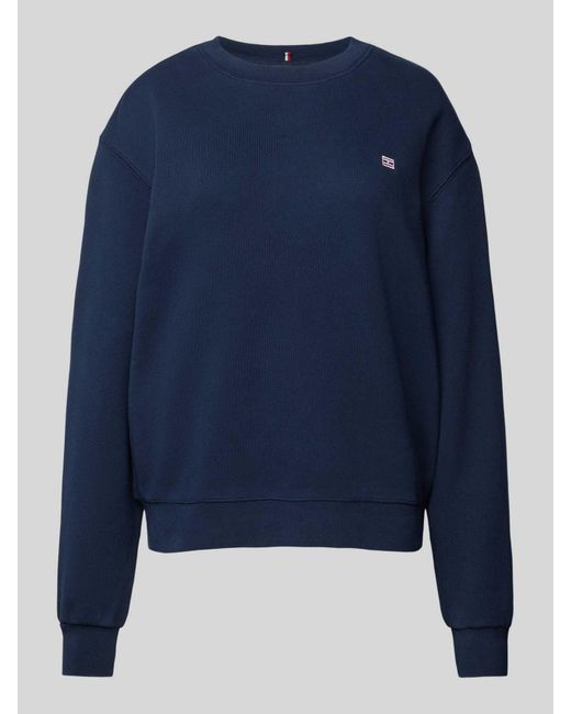 Tommy Hilfiger Sweatshirt Met Logostitching in het Blue