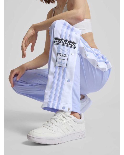 Adidas Originals Regular Fit Sweatpants Met Galonstrepen in het Blue