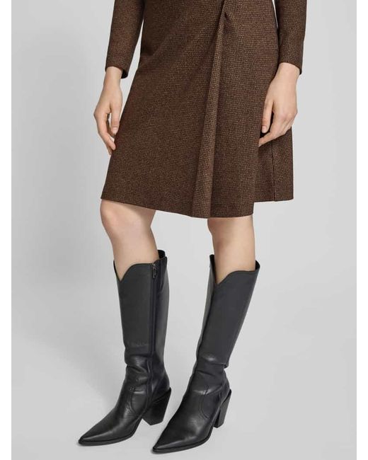Weekend by Maxmara Brown Tailliertes Jersey-Kleid aus Viskose-Mix Modell 'BALOCCO'