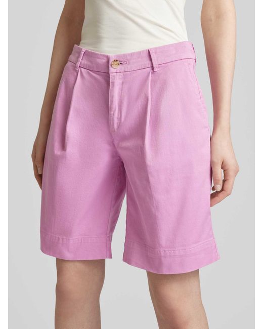 Boss Pink Regular Fit Shorts mit Bundfalten Modell 'Taggie'