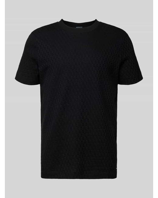 Joop! T-Shirt mit Strukturmuster Modell 'Bruce' in Black für Herren