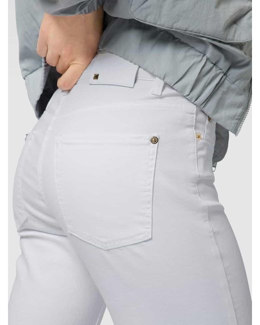 Cambio White Flared Jeans im 5-Pocket-Design Modell 'PARIS'