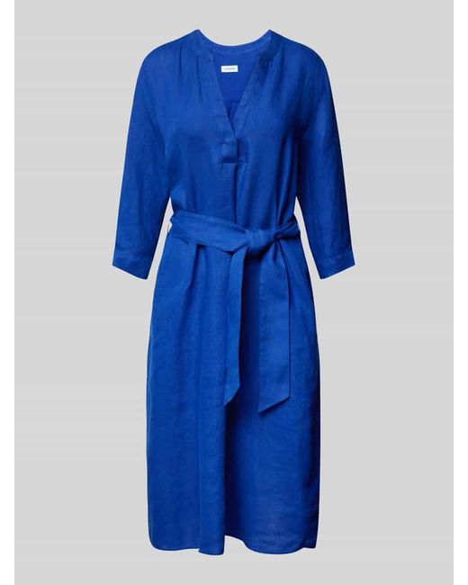 Seidensticker Blue Leinenkleid mit Bindegürtel Modell 'Washer!'