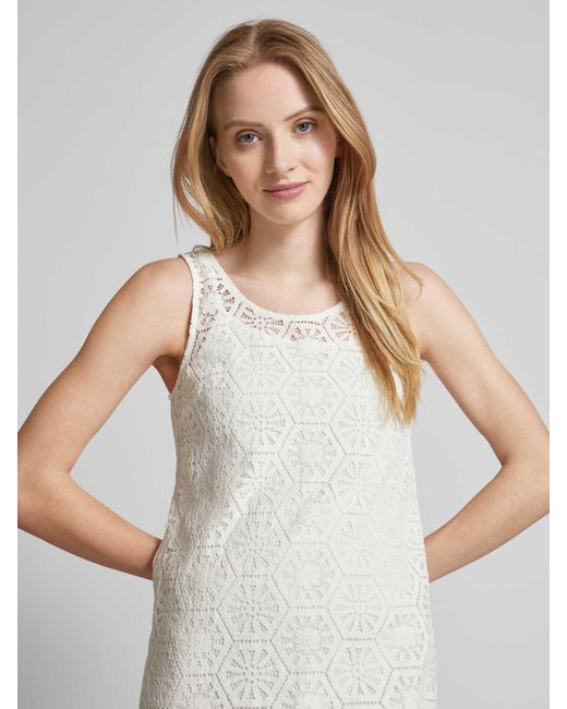 Vero Moda Maxi-jurk Met Ajourpatroon in het White