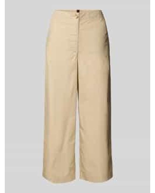 Stefanel Relaxed Fit Culotte Van Puur Katoen in het Natural