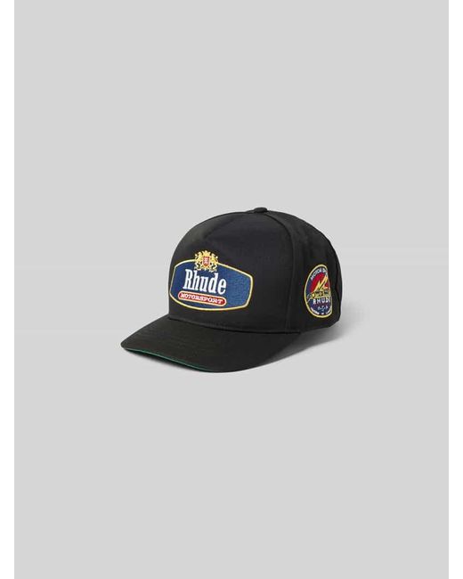 Rhude Basecap mit Label-Patch in Black für Herren