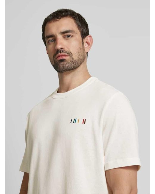 Paul Smith T-Shirt mit Motiv-Stitching in Natural für Herren