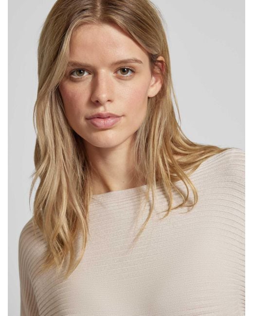 ONLY Gebreide Pullover Met Boothals in het Natural