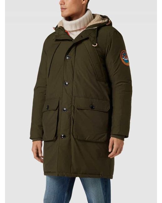 Scotch & Soda Parka Mit Motiv-Stitching in Green für Herren