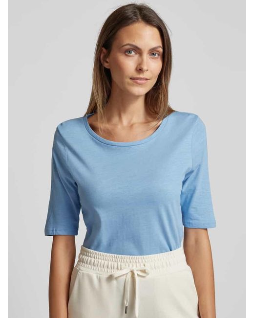 Soya Concept Blue T-Shirt mit Rundhalsausschnitt Modell 'Babette'