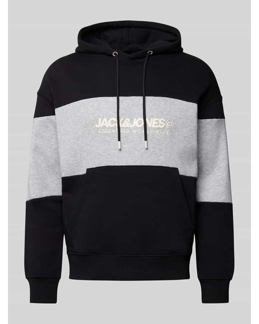 Jack & Jones Hoodie mit Label-Print Modell 'LEGACY' in Blue für Herren