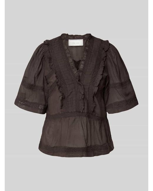 Neo Noir Multicolor Regular Fit Bluse mit V-Ausschnitt Modell 'Evienne'