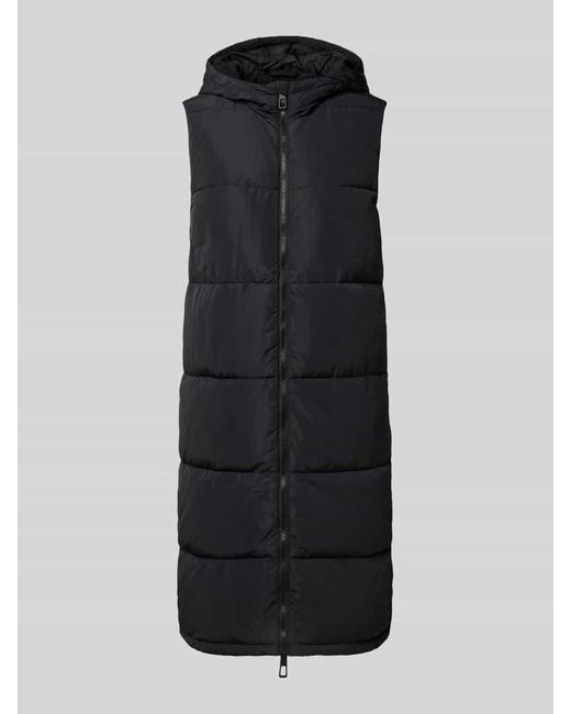 ONLY Black Regular Fit Steppweste mit Kapuze Modell 'ALINA'