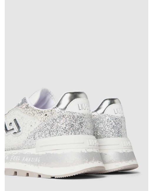 Liu Jo Sneaker mit Glitter-Effekt Modell 'AMAZING' in White für Herren