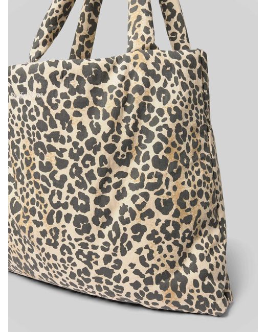 Studio Noos Shopper Met Dierenprint En Draagbanden in het Multicolor