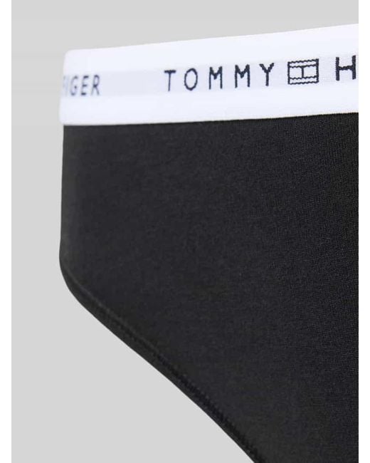 Tommy Hilfiger Black String aus Baumwoll-Mix