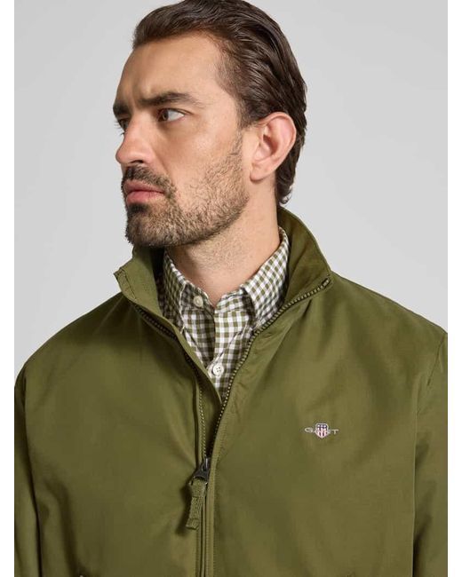Gant Jacke mit Stehkragen und Label-Stitching in Green für Herren