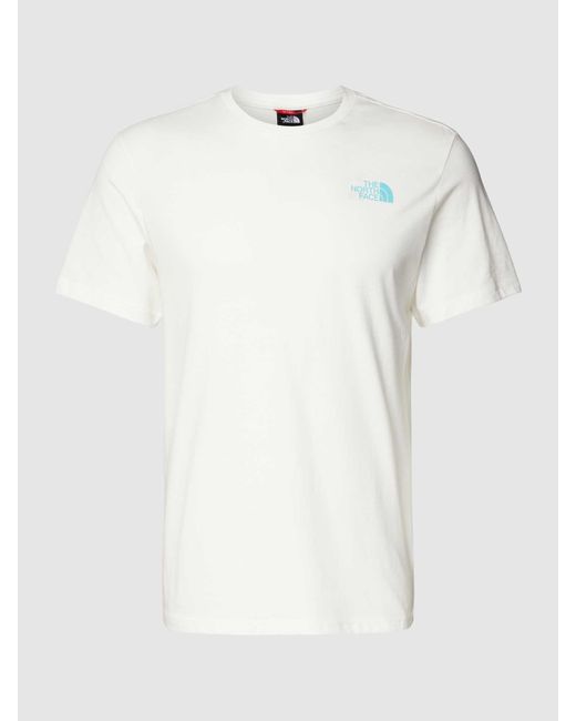 The North Face T-shirt Met Labelprint in het White voor heren