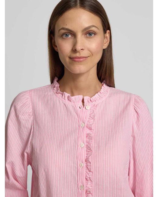 Freequent Regular Fit Blouse Met 3/4-Mouwen, Model 'Rolly' in het Pink