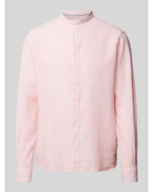 S.oliver Regular Fit Vrijetijdsoverhemd Met Fijn Gestructureerd Motief in het Pink voor heren