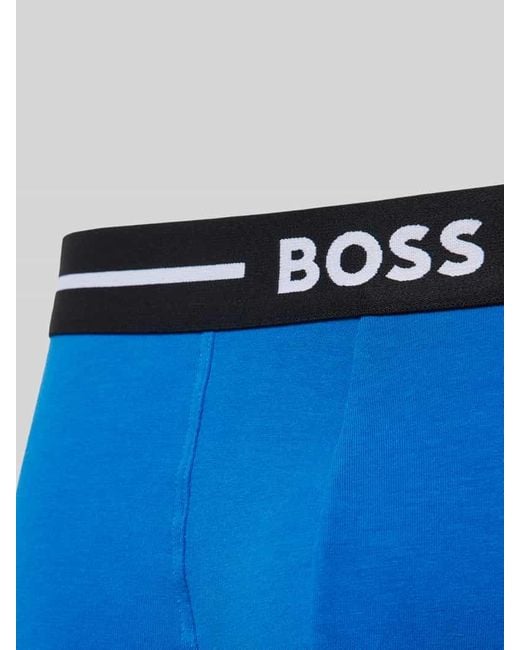 Boss Boxershorts mit elastischem Logo-Bund im 3er-Pack in Blue für Herren