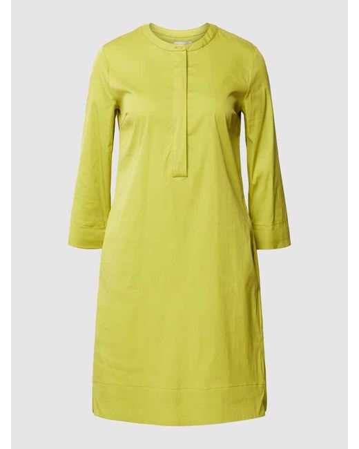 Cinque Yellow Knielanges Kleid mit verdeckter Knopfleiste Modell 'CIDANI'