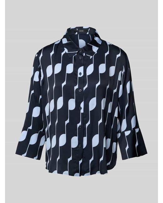 someday. Blue Regular Fit Bluse Mit 3/4-Arm Modell 'Zellie'