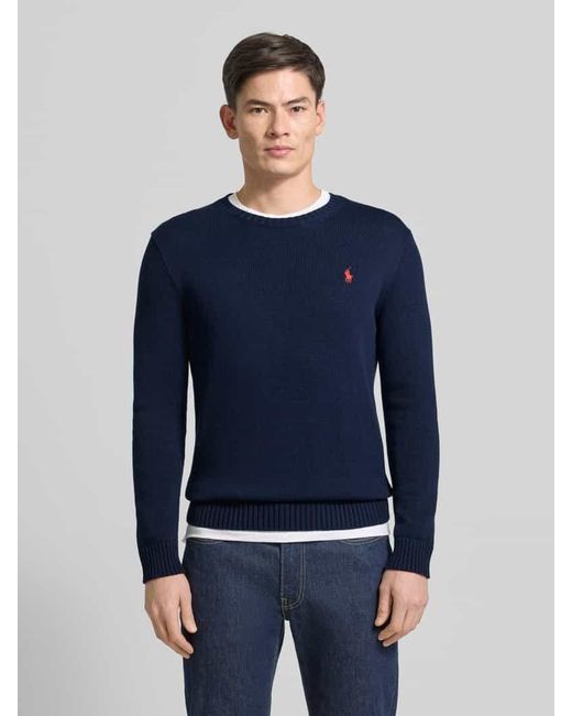 Polo Ralph Lauren Strickpullover mit gerippten Abschlüssen in Blue für Herren