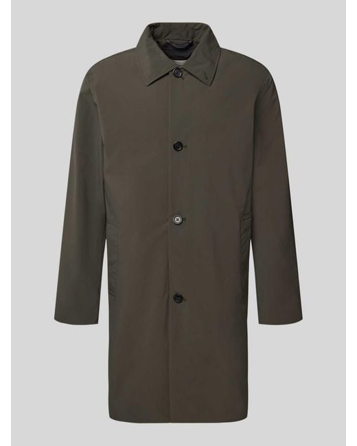 SELECTED Regular Fit Lange Kas Met Los Te Knopen Gilet, Model 'Silas' in het Green voor heren