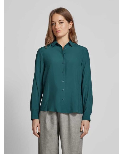 Seidensticker Green Regular Fit Hemdbluse Aus Viskose Mit Teilungsnähten