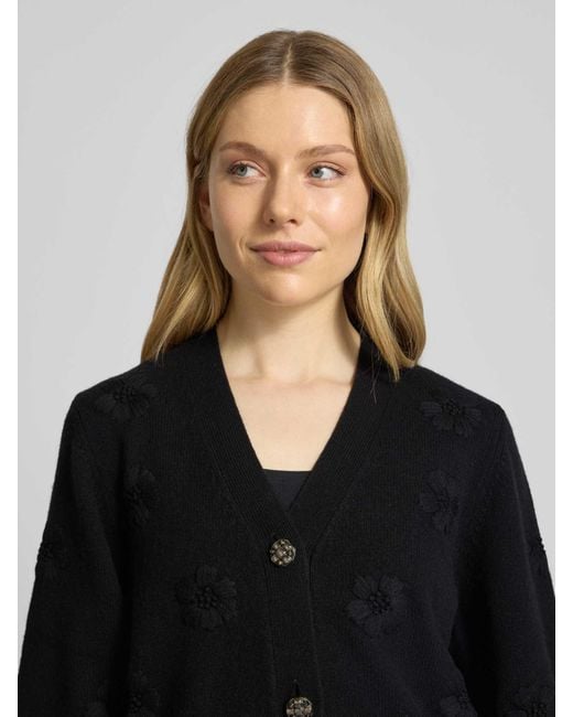 Marc Cain Loose Fit Gebreid Jack Met Kasjmier in het Black