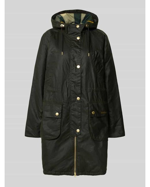 Barbour Black Regular Fit Wachsmantel aus reiner Baumwolle Modell 'MARCY'