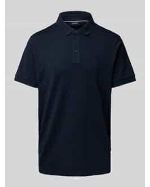 Joop! Regular Fit Poloshirt Met Logostitching in het Blue voor heren