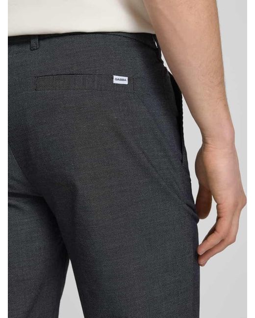 Gabba Regular Fit Bundfaltenhose mit Eingrifftaschen Modell 'Napoli' in Gray für Herren