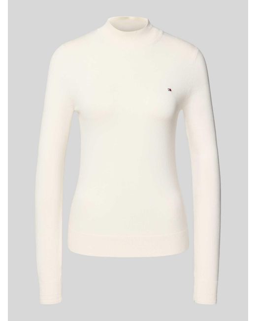 Tommy Hilfiger Regular Fit Pullover Van Katoenmix in het Natural