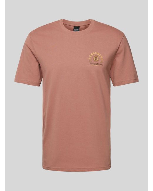 Only & Sons Slim Fit T-shirt Met Motiefprint in het Pink voor heren