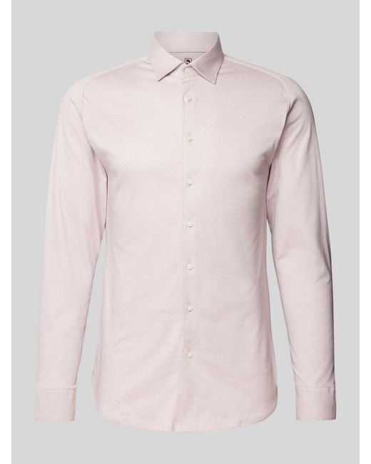 DESOTO Slim Fit Zakelijk Overhemd Met Kentkraag in het Pink voor heren