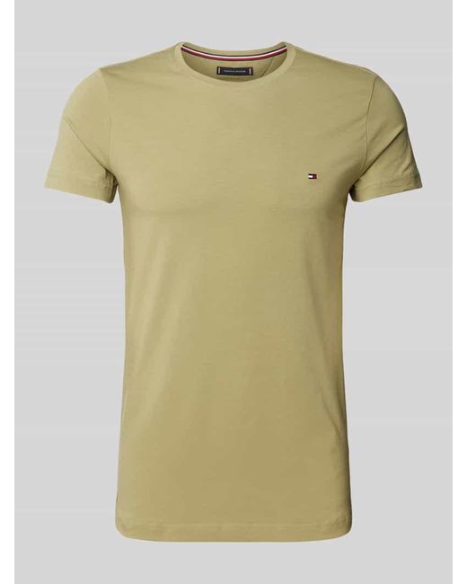 Tommy Hilfiger T-Shirt mit Label-Stitching in Green für Herren