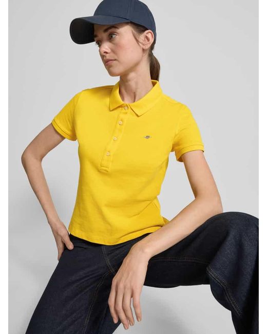 Gant Yellow Poloshirt mit Label-Stitching