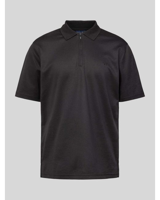 Christian Berg Men Regular Fit Poloshirt Met Logostitching in het Black voor heren