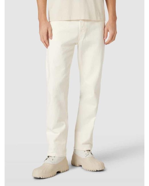 Jack & Jones Relaxed Fit Jeans im 5-Pocket-Design Modell 'CHRIS' in White für Herren