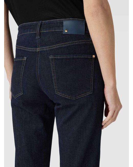 Cambio Bootcut Jeans Met Labeldetails in het Blue