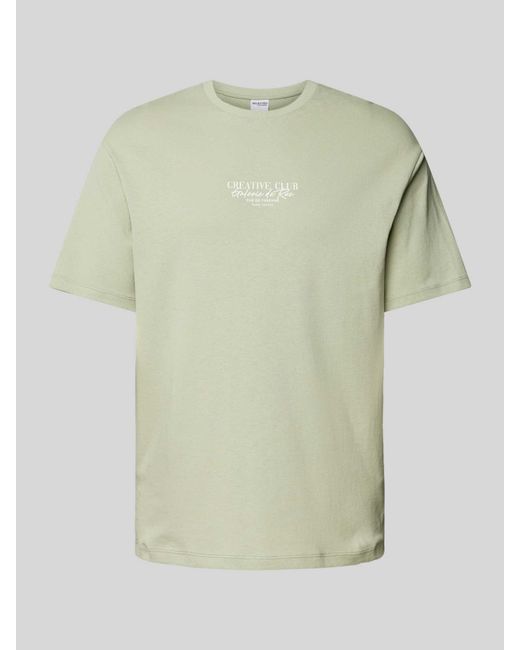 SELECTED Oversized T-shirt Met Labelprint in het Green voor heren