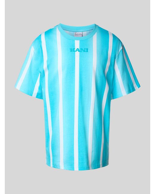Karlkani T-Shirt Met Labelprint in het Blue voor heren