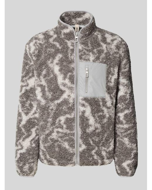Only & Sons Regular Fit Jack Van Teddybont Met All-Over Motief, Model 'Jaimy' in het Gray voor heren