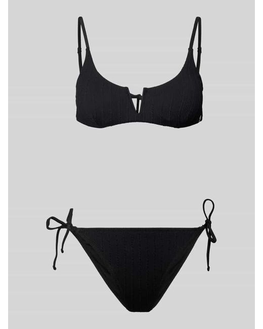 Shiwi Black Bikini mit Schleifen-Details Modell 'Leah'
