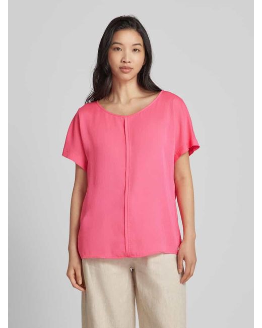 Marc Cain Pink Blusenshirt in unifarbenem Design