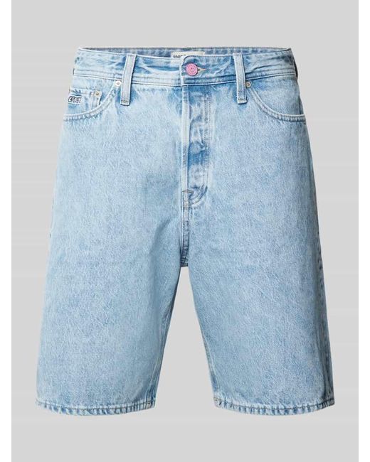 Jack & Jones Baggy Fit Jeansshorts im 5-Pocket-Design Modell 'ALEX' in Blue für Herren