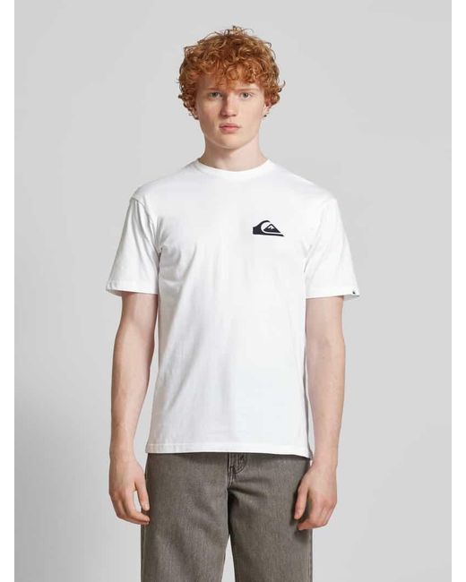 Quiksilver T-Shirt mit Label-Print in White für Herren