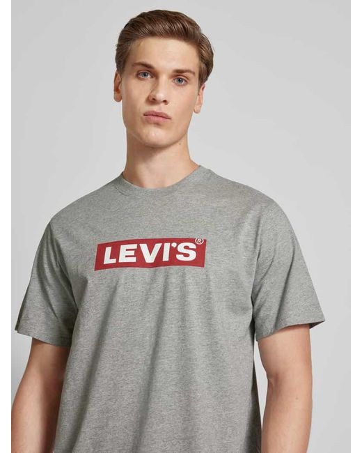 Levi's T-Shirt mit Logo-Print in Gray für Herren